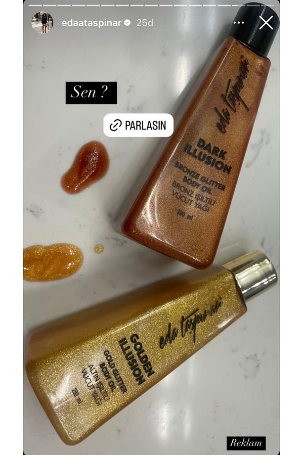 Simli Vücut Yağı Golden Illusion - 200 ml (EGX91) - 6