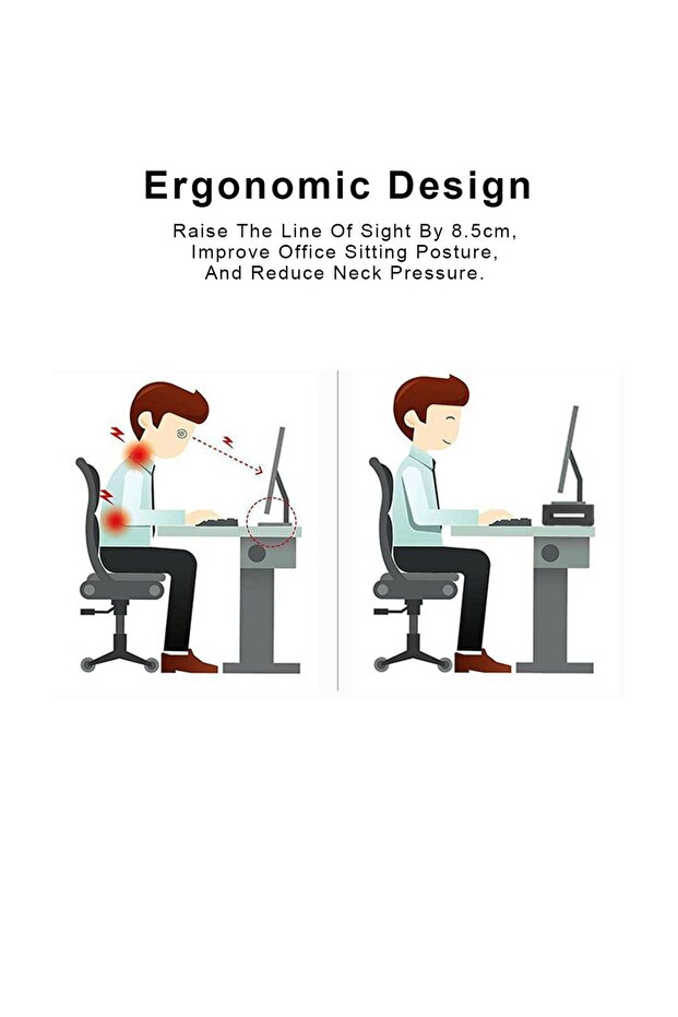 حامل شاشة مع درج تخزين وحامل هاتف لوحي وجهاز كمبيوتر قابل للطي - 6