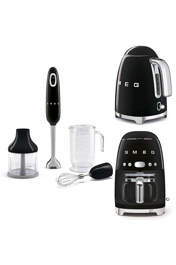 Siyah Kettle-filtre Kahve Makinesi Ve El Blender Seti - 1