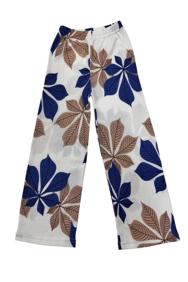 Girl's Spanish Leg Roll-Up Trousers /Girl's Loose Wide-Leg Trousers/ Roll-Up Trousers