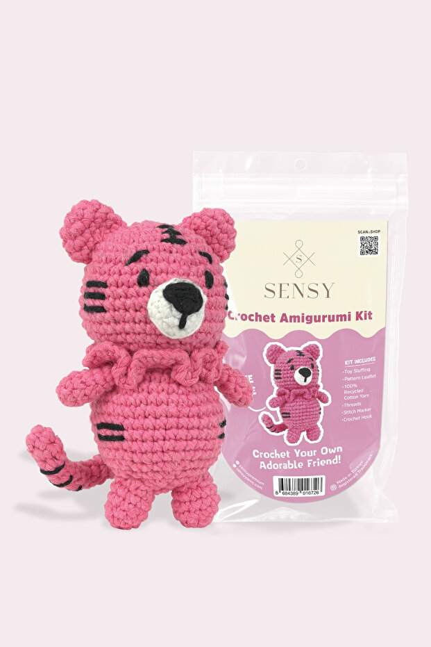 Amigurumi Kit Beginner Level Amigurumi Kit Amigurumi Knitting Kit Rosie Tigre