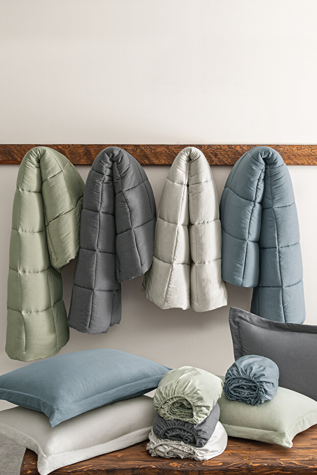 Mabel Çift Kişilik Comfort Uyku Seti - Açık Gri - 3