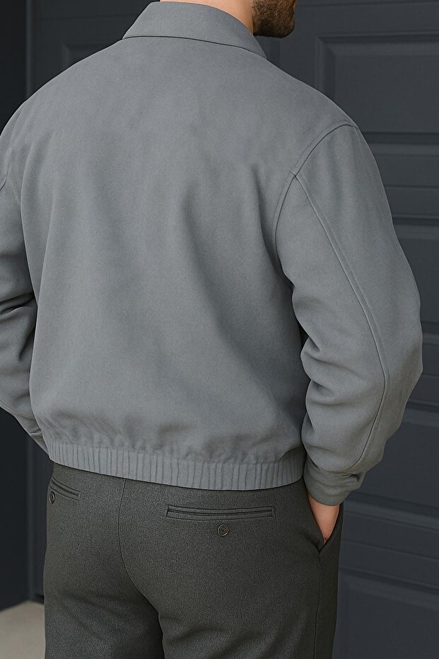 Oversize Süet Ceket - 3