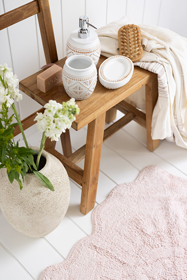 Ella 5 Piece Bathroom Set White