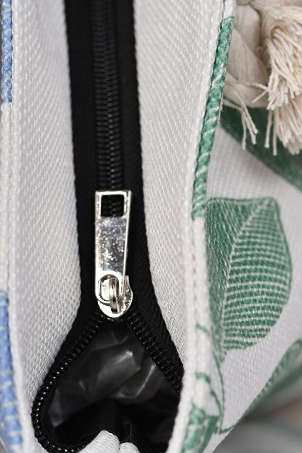 Stylish beach bag with a linen lining and a hemp rope handle, large capacity, water resistant - 8