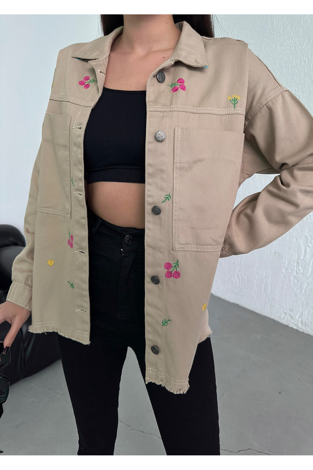 Kadın çeket nakış detaylı - 1