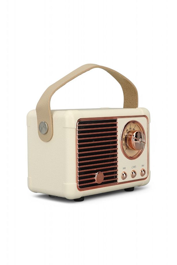 Bluetooth Hoparlör Kablosuz Taşınabilir Speaker Retro Krem Db-hm11 Bella - 3