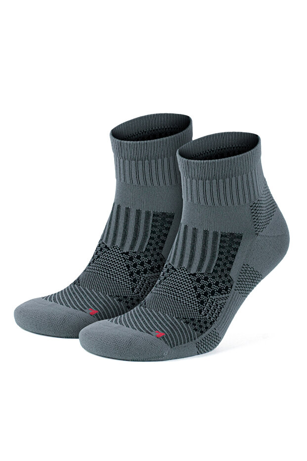 2-Pack Seamless Men's and Women's Athletic Running Walking Exercise Activity Sports Socks with Towel Bottom 3594