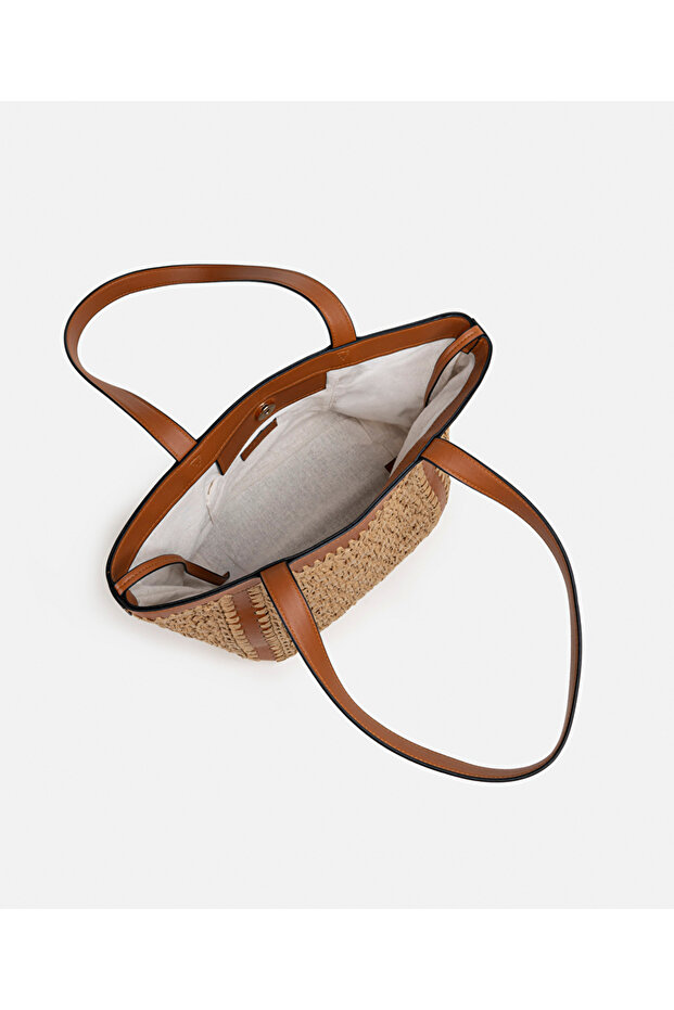 Suni deri mix çanta - 3