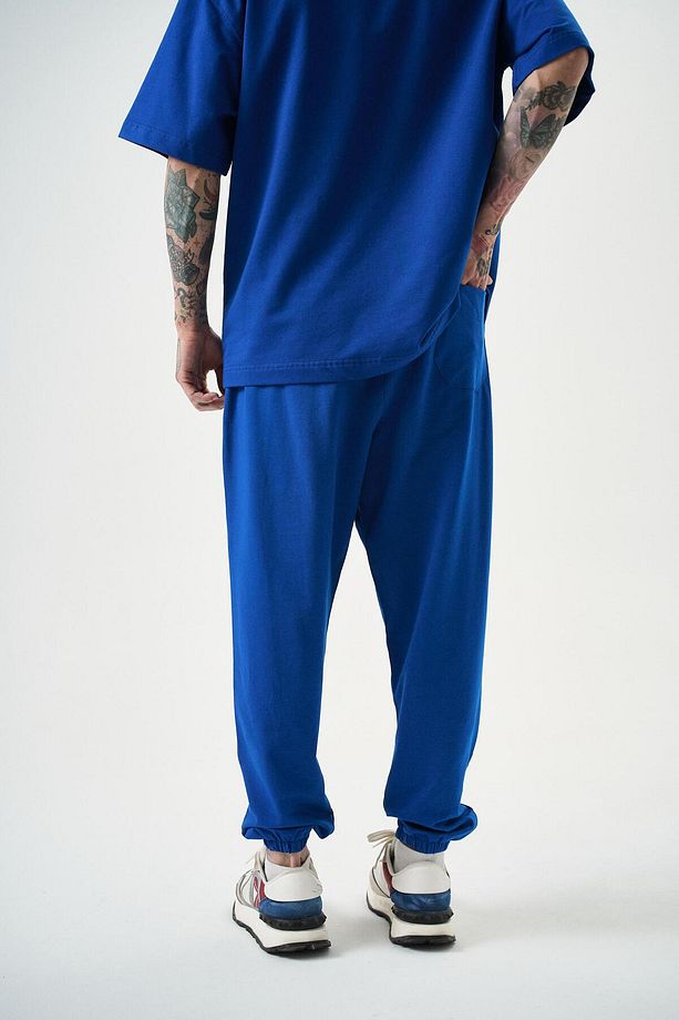 Erkek Basic Jogger Eşofman Altı Saks - 5
