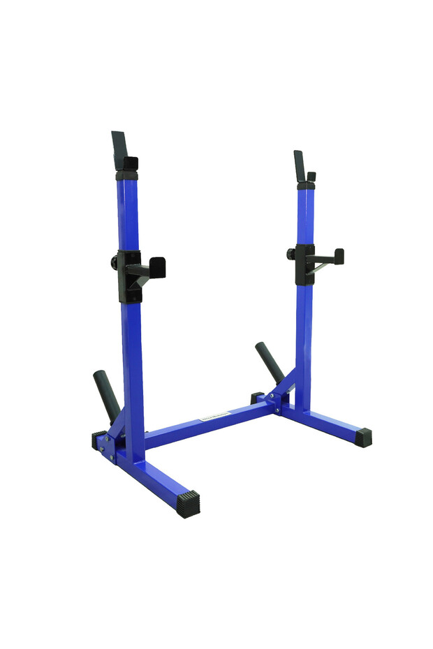 Commercial Home Adjustable Heavy-Duty Squat Rack Stand, Bench Press Rack, BLUE