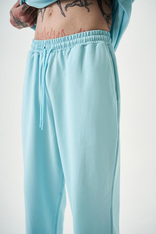 Erkek Basic Baggy Eşofman Altı Bebe Mavi - 5