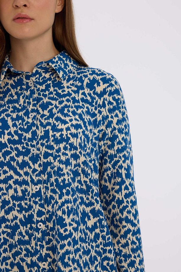 Regular Fit Desenli Uzun Kollu Tesettür Gömlek Tunik Z5833az25sp - 5
