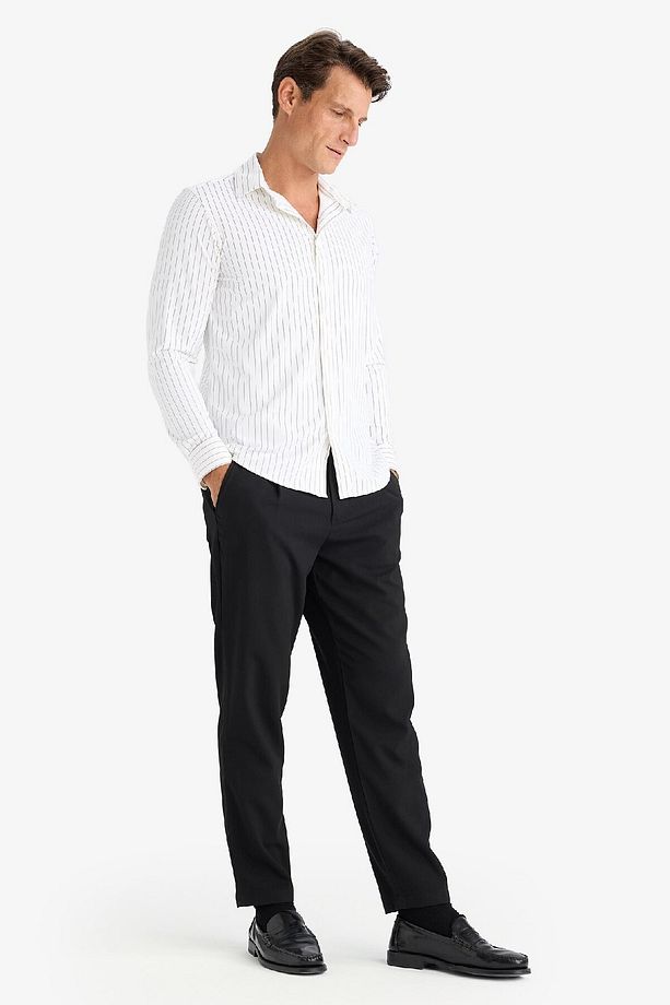Yazlık Kumaş Pileli Pantolon Tailored Regular Fit Normal Kesim Basic Düz Cepli Düz Paça A7273ax25sp - 4