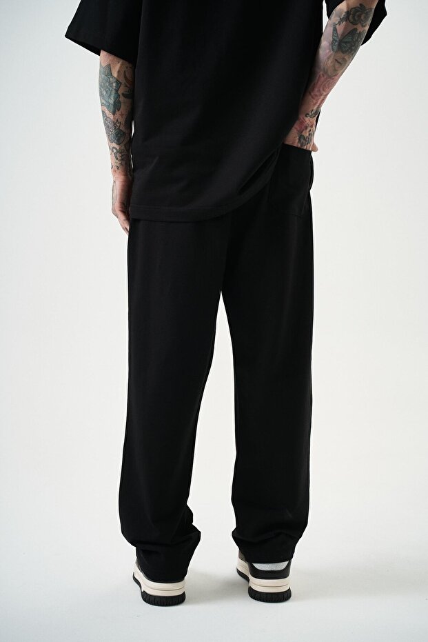 Erkek Basic Baggy Eşofman Altı Siyah - 5