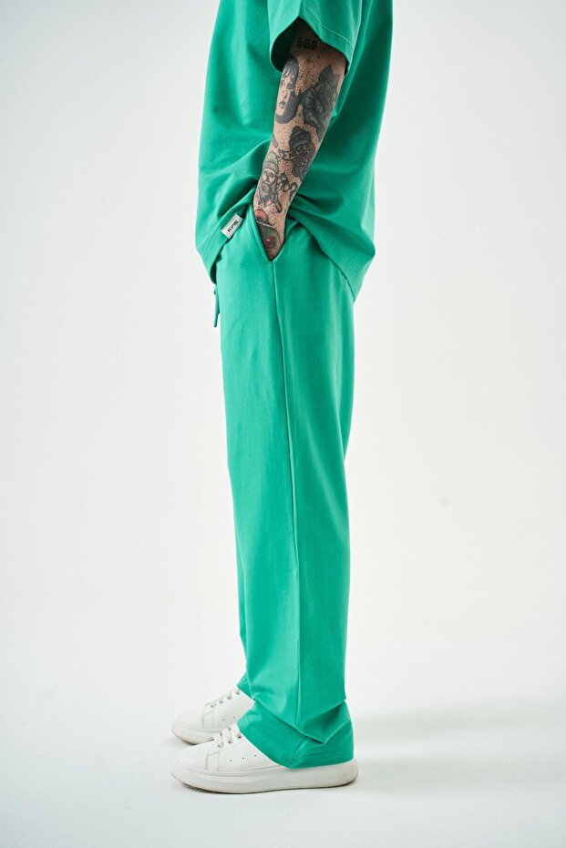 Ανδρική φόρμα Basic Baggy Green - 3