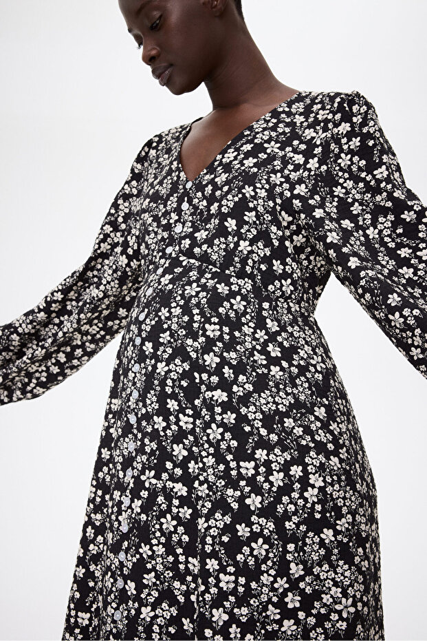 MAMA Önü Düğmeli Elbise - 2