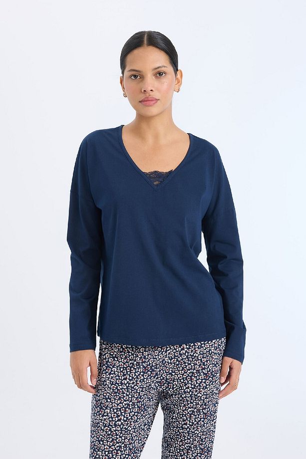 Pijama Takımı Uzun Kollu Üst Desenli Uzun Altı-fall In Love E2357ax24wn - 4