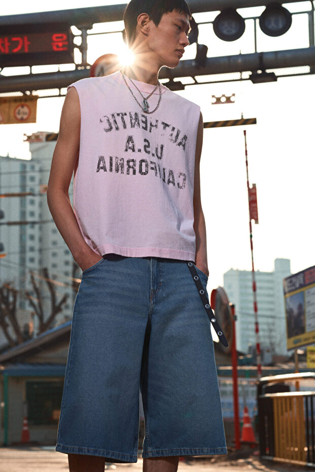 Super Baggy Kot Şort - 2