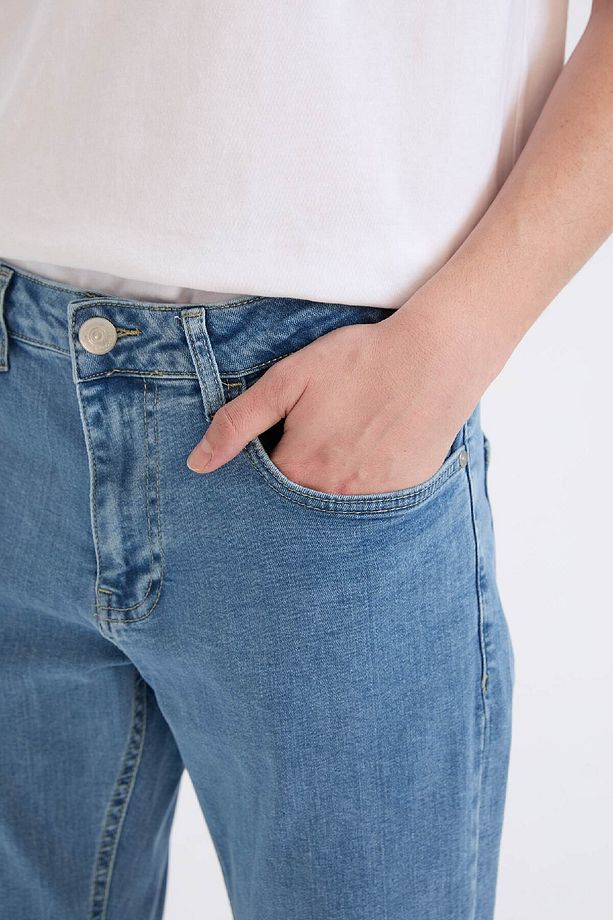 Sergio Regular Fit Normal Kalıp Normal Bel Boru Paça Jean Pantolon E3322AX25SP - 5
