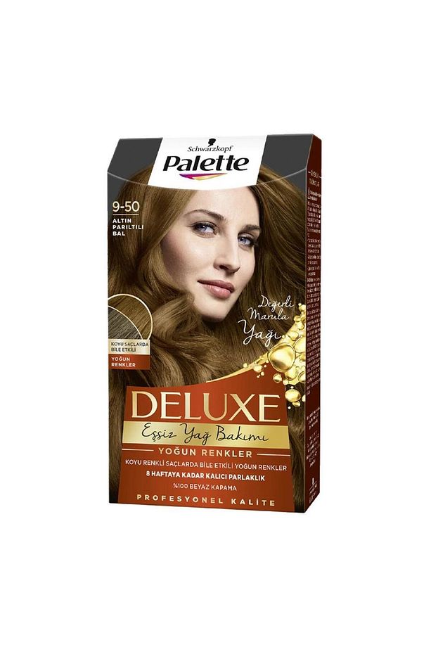 Deluxe Saç Boyası 9-50 Altın Parıltılı Bal - 1