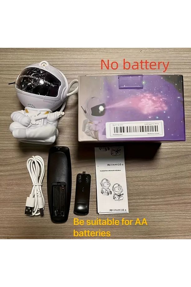 1 adet, Astronot LED Gece Lambası, USB Güçlü, İç Mekan Yatak Odası Oyun Odası Dekoru - 3