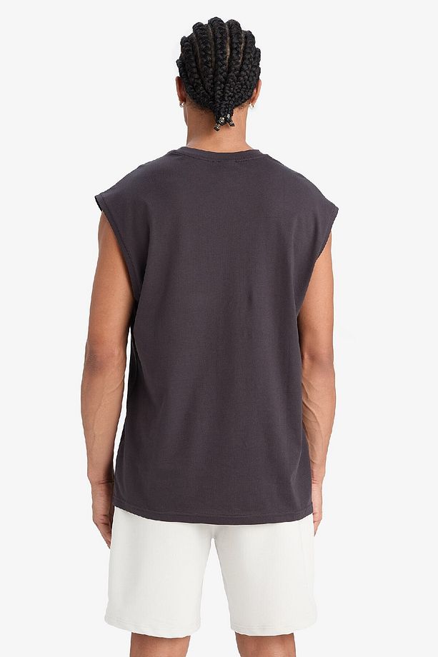 DeFactoFit NBA Wordmark Oversize Geniş Kalıp Bisiklet Yaka Atlet E2750AX25SM - 6