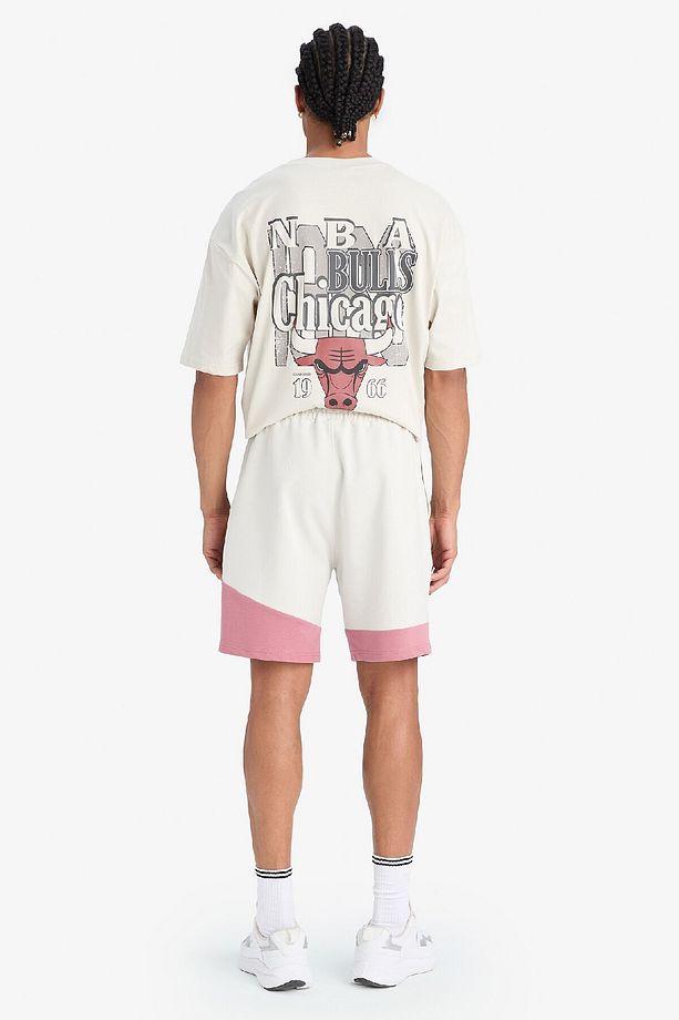 DeFactoFit NBA Chicago Bulls Standart Fit Kısa Paça Şort E2189AX25SM - 5