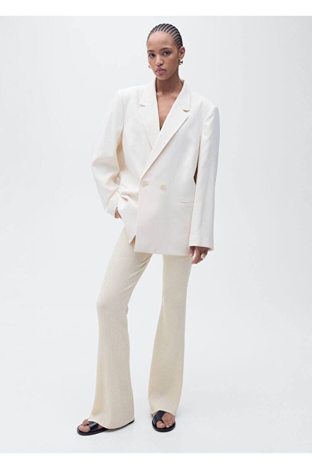 Flare-Rippenstrickhose - 6