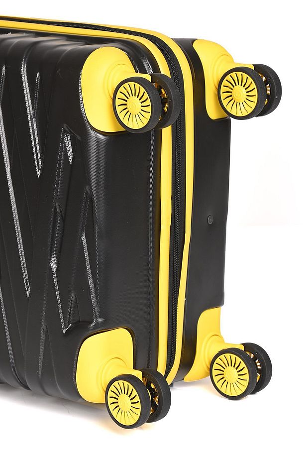 Ççs 4 Tekerlekli Unisex Büyük Boy Valiz Siyah-Sarı - 6