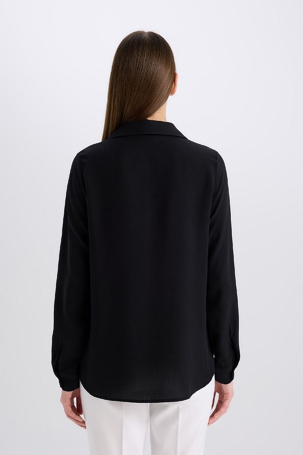 Regular Fit Basic Düz Uzun Kollu Gömlek Z6472az25sp - 6