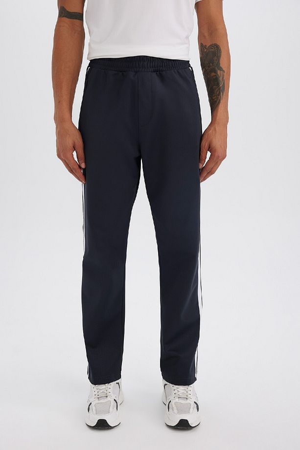 Fit Sporcu Jogger Eşofman Altı Standart Fit Standart Paça Skuba Dalgıç Kumaş Beli Lastikli Dü - 5