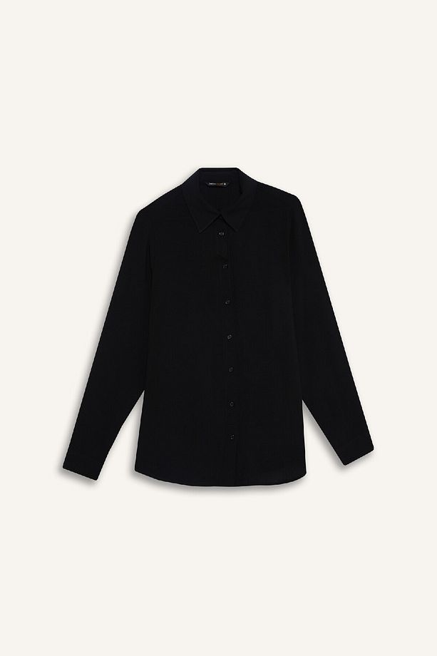Regular Fit Basic Düz Uzun Kollu Gömlek Z6472az25sp - 7