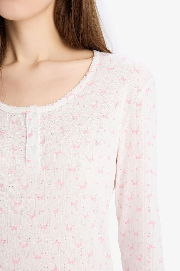 Pijama Takımı Uzun Kollu Üst Uzun Altı-fall In Love D8457ax25sp - 8