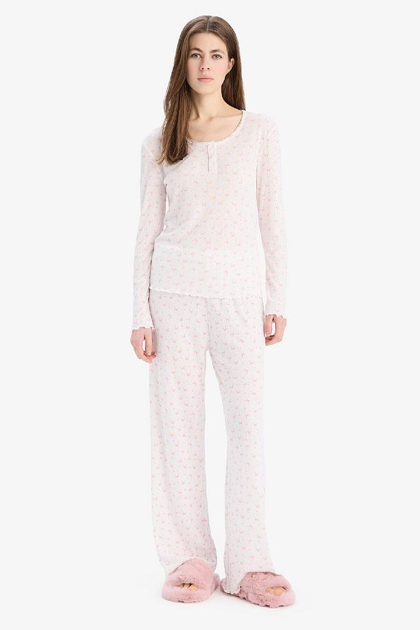 Pijama Takımı Uzun Kollu Üst Uzun Altı-fall In Love D8457ax25sp - 4
