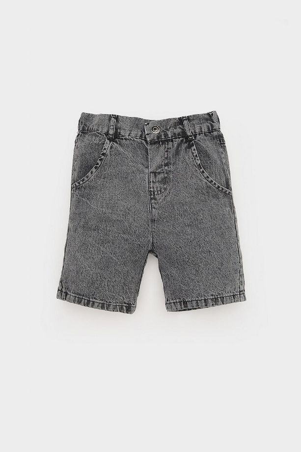 Erkek Bebek Basic Düz Esnek Belli Jean Şort E3382a525sm - 1