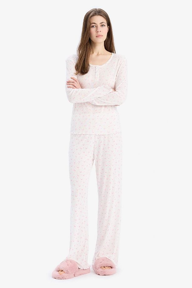 Pijama Takımı Uzun Kollu Üst Uzun Altı-fall In Love D8457ax25sp - 6
