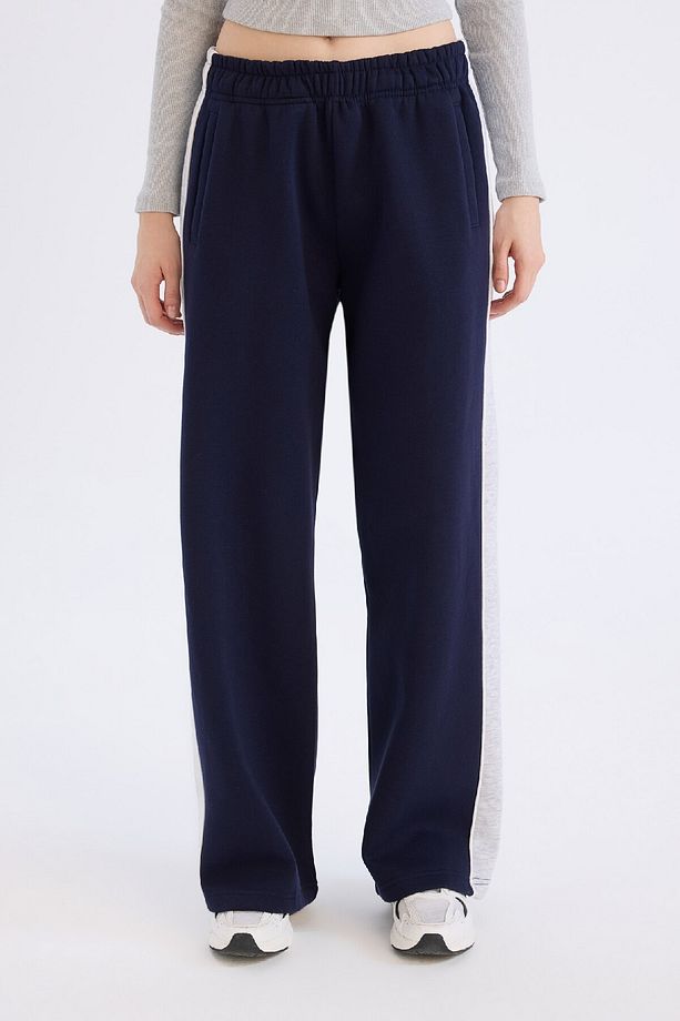 Regular Fit Kalın Eşofman Altı Beli Lastikli Basic Düz Geniş Bol Paça E4900ax24cw - 5