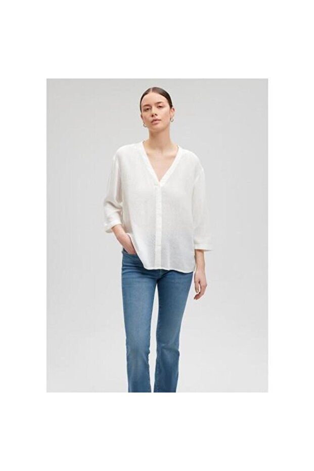 V YAKA UZUN KOLLU BLUZ - 3