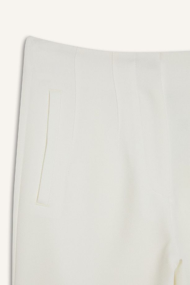 Carrot Fit Crop Kumaş Pantolon Fermuarlı Yüksek Bel Dar Paça C2466AX25SP - 2