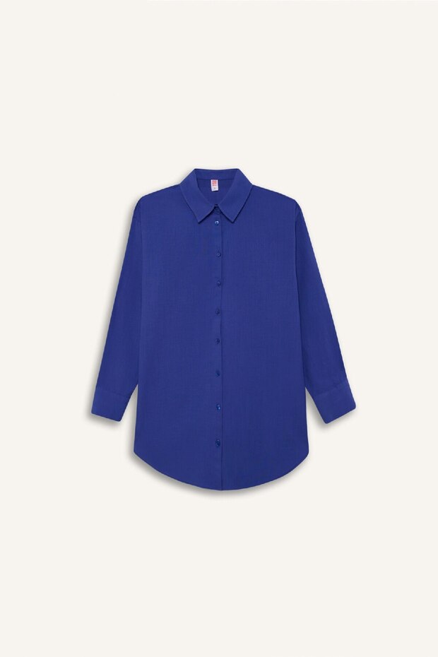 Regular Fit Cotton Beach Shirt-Fall in Love W8241Az25Sm