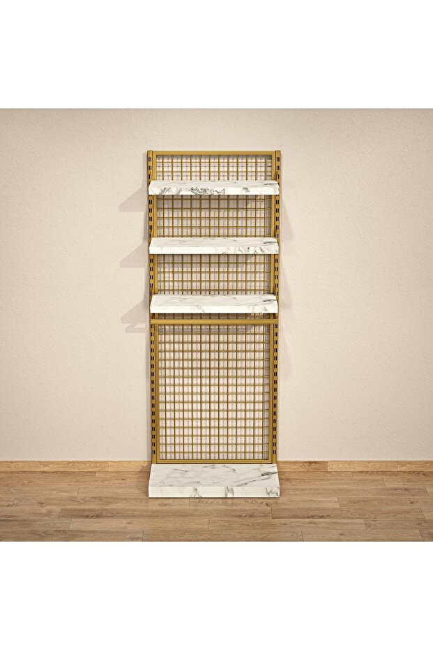 GİYİNME ODASI RAF SİSTEMİ,LÜX TELLİ ASKILIK SİSTEMİ, MAĞAZA RAF SİSTEMİ,BUTİK RAF SİSTEMİ 100*H220 - 3