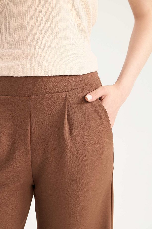 Regular Fit Cepli Krep Geniş Paça Palazzo Pantolon E5759ax25sp - 8