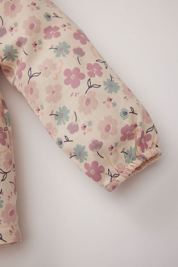 Kız Bebek Bisiklet Yaka Çiçekli Twill Uzun Kollu Gömlek E2786A525SP - 3