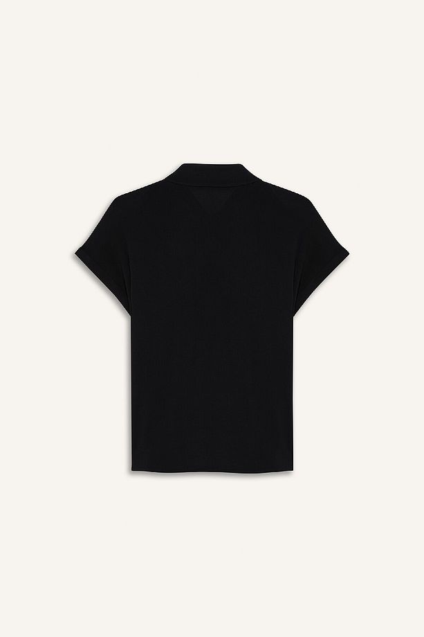 Regular Fit Basic Düz Viskon Kısa Kollu Gömlek N7819AZ25SP - 3