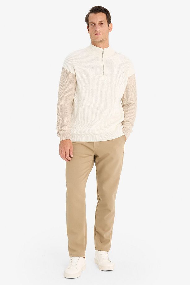 Regular Fit Normal Kesim Kumaş Pantolon Cepli Düz Paça E2937ax24wn - 3