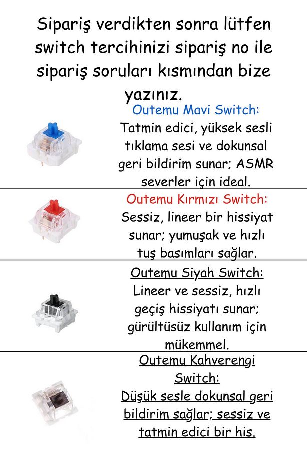 Kişiselleştirilebilir Mekanik Keycap Anahtarlık –clicky Switch - Fidget Oyuncak - 3
