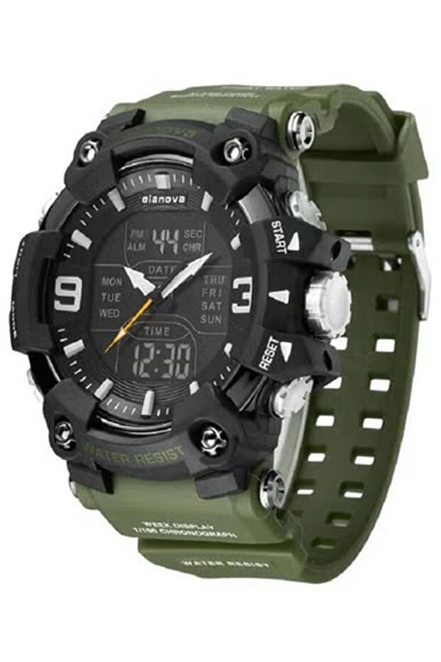 Elanova Men's Analog-Digital Rubber Watch