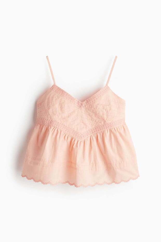 Pintucked strappy top