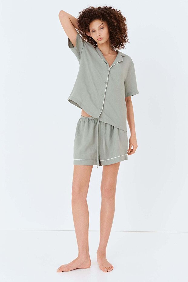 Linen-blend pyjamas - 4